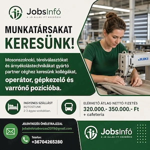 Betanított munkatársakat keresünk