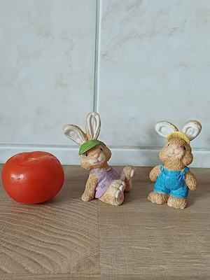 2 db. nagyon cuki nyuszifigura pár eladó - kép 4
