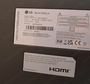 65UA73003LA 65" (164 cm) 4K UHD Smart TV  újszerű állapotban  7 Hónapos!   - kép 4