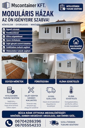 Lakó és iroda konténerek 
