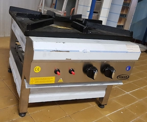 új inox ipari nagy konyhai 14,5kw-os őrlángos gázzsámoly főzőzsámoly  - kép 2