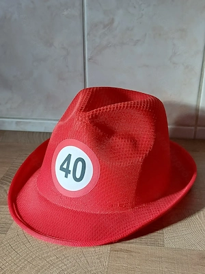 40. születésnapra sebességkorlátozó party kalap eladó, ÚJ! - kép 2