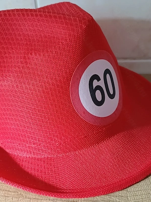 60. születésnapra sebességkorlátozó party kalap eladó, ÚJ! - kép 5