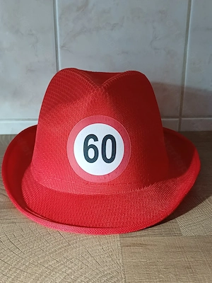 60. születésnapra sebességkorlátozó party kalap eladó, ÚJ!
