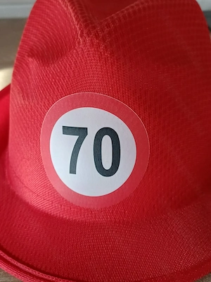 70. születésnapra sebességkorlátozó party kalap eladó, ÚJ! - kép 5