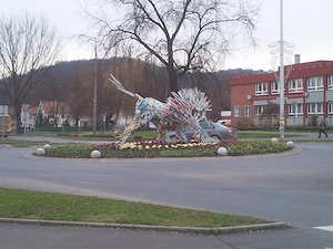 forgalomszabályzó kőgolyó poller, 40cm 70kg , ...minden elképzelhetőt legyártunk - kép 9