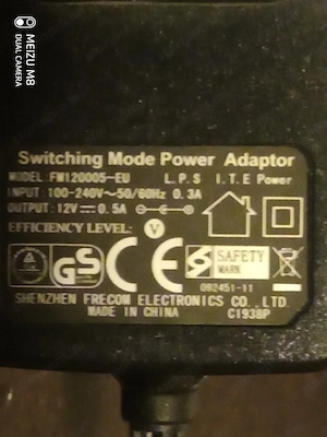 fm120005-eu hálozati adapter 5000ft óbuda 220V-os hálózati adapter 12V 0.5A FM120005-EU bemeneti fes - kép 3