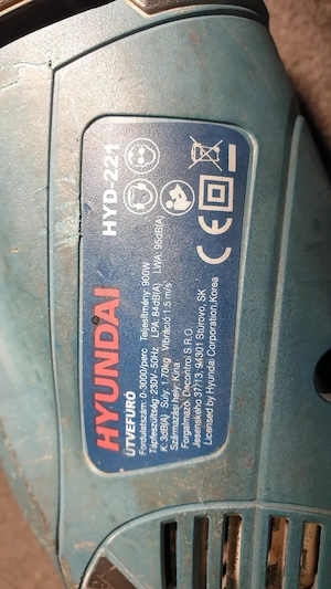 Hibás Hyundai HYD-221 ütvefúrógép eladó alkatrésznek - kép 5