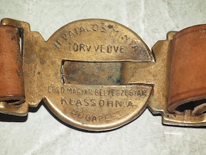 Magyar cserkészöv ritka feliratú eredeti bronz csattal - kép 10