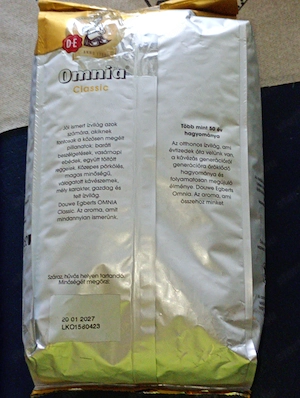 1db OMNIA CLASSIC 1000gr szemes 6500Ft óbuda az ára fix 1db van belőle személyesen óbudán lakcimemen - kép 2