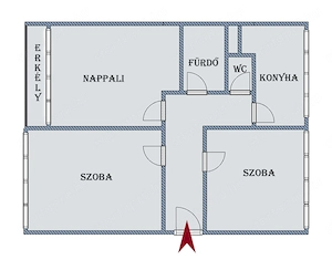 65 nm-es, 3 szobás erkélyes lakás eladó! - kép 5