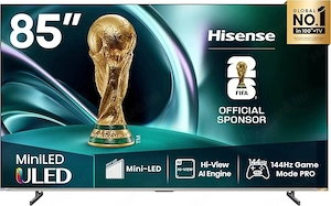 HISENSE 85U7Q PRO UHD Smart MiniLED TV, sötétszürke, 215 cm - kép 6