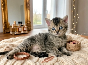 Eladó Selkirk Rex göndör szőrű cica baba - kép 3