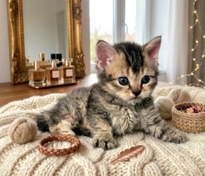 Eladó Selkirk Rex göndör szőrű cica baba - kép 4