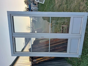 Műanyag bukó-nyiló  erkély ajtó 2 réteg hőszigetelt üveg  sz;127 x m;206 cm kép szerinti állapot bel - kép 2
