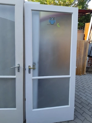 Beltéri ajtólap 87x201cm üveges falcos balos - kép 2