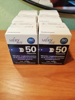 Eladó 6 db Mérykék cukormérő tesztcsík - kép 3