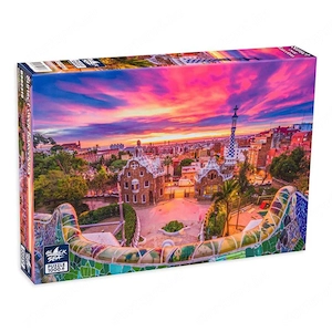 Black Sea Premium puzzle Naplemente Barcelona felett   1000 darab