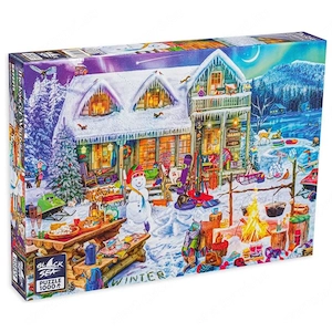 Black Sea Premium puzzle Téli szórakozás   1000 darab