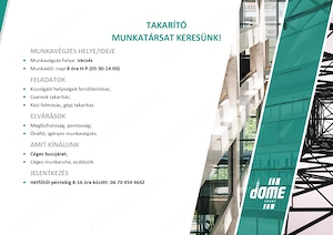 Takarító munkatársat keresünk!