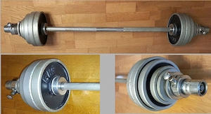 Olimpiai kivitelű, kétkezes súlyzó (50 kg-os szett) - kép 2