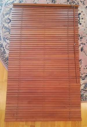 Újszerű fa árnyékoló   reluxa takarólemezzel, 100x170 cm - kép 2