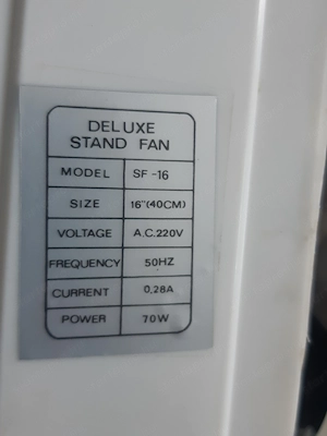 CROWN álló ventilátor 3 sebességes 46cm kosár működő újszerű