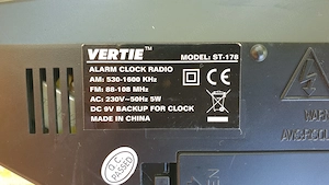 Vertie ST-178 ébresztőórás FM-AM rádió eladó - kép 8
