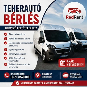 teherauto bérlés kölcsönzés költöztetés szállítás RedRent
