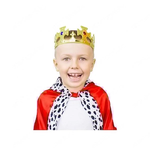 Királyi (vagy fiú) arany korona, kövekkel, ÚJ! - kép 5