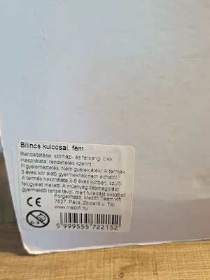 Fém játékbilincs, kulccsal, jelmez kiegészítő eladó, ÚJ! - kép 3