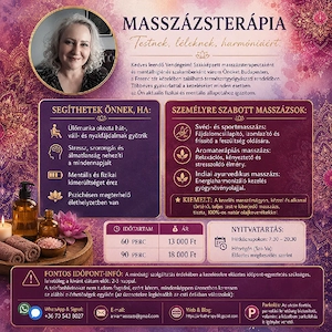 Stresszoldó, aromaterápiás relaxációs és izomlazító masszázs Budapesten (kérem olvassa végig...)
