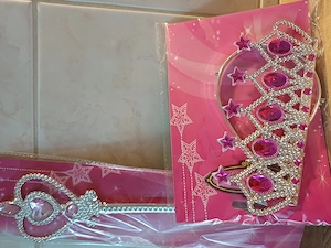 Rózsaszín kövekkel kirakott tiara varázspálcával eladó, ÚJ! - kép 6