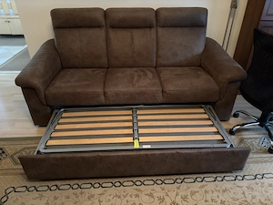 Velúr bőr ülőgarnitúra újszerű állapotban eladó !  - kép 2
