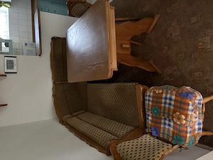 Keményfa étkező garnitúra tárolós sarokpaddal eladó!  - kép 3