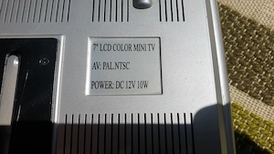 7" TFT LCD színes kistévé eladó, adapter nélkül - kép 5