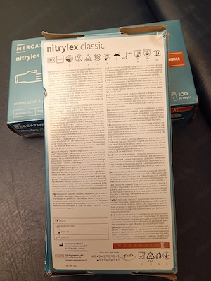 Mercator Nitrylex Classic púdermentes nitril vizsgálókesztyű XL méretben.A doboz 100 darab egyszer h - kép 2
