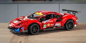 Lego komp. Technic 42125 Ferrari 488 GTE Sport autó Lepin 1677db ÚJ - kép 2