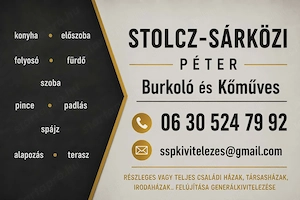 Burkolás, Fel j tás 