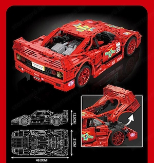 Lego komp. Technic Ferrari F40 sport autó 2700db LEPIN ÚJ - kép 8