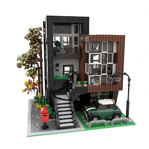 Lego komp. Creator Icons Modern Villa Modular Ház 3300db LEPIN ÚJ - kép 3