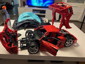 Lego komp. Technic Ferrari F40 F-40 4000db 1:8-as Supercar Lepin ÚJ - kép 10