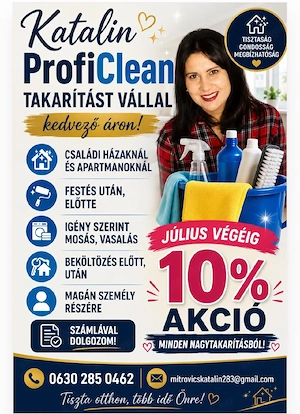 Katalin ProfiClean takaritást vállal 