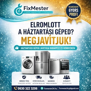 Szerelő!!! Mosógépet mosogatógépet javíttatnál?
