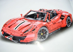 Lego komp. Technic Ferrari 488 GTR Pista 3600db 1:8 Supercar Lepin ÚJ - kép 4