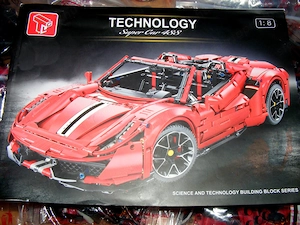Lego komp. Technic Ferrari 488 GTR Pista 3600db 1:8 Supercar Lepin ÚJ - kép 2