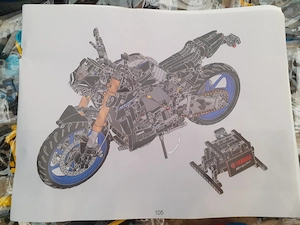 Lego komp. Technic 42159 Yamaha MT-10 SP motor 1478db Lepin ÚJ - kép 9