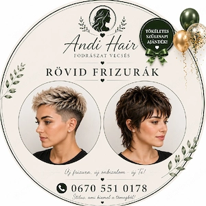 06705510178,Rövid frizura,Vecsés