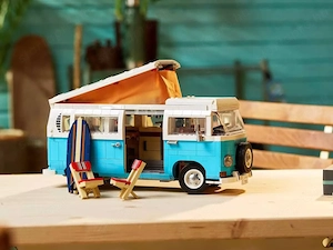 Lego komp. Creator Icons 10279 Volkswagen T2 Camper kisbusz 2207db LEPIN ÚJ - kép 2