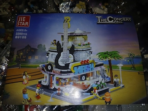 Lego komp. Creator Icons Autó mosó és zene bolt moduláris ház 2300db Lepin ÚJ - kép 5